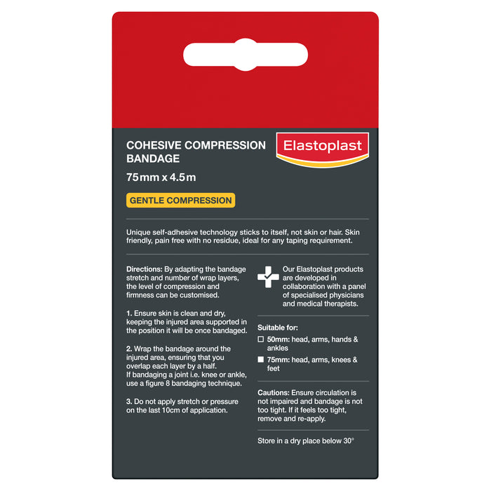 Elastoplast Cohesive Bandage 7.5cm x 4.5m.