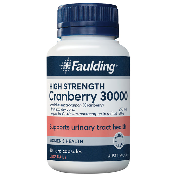 Faulding Remedies Cranberry 30,000mg 30 Capsules.