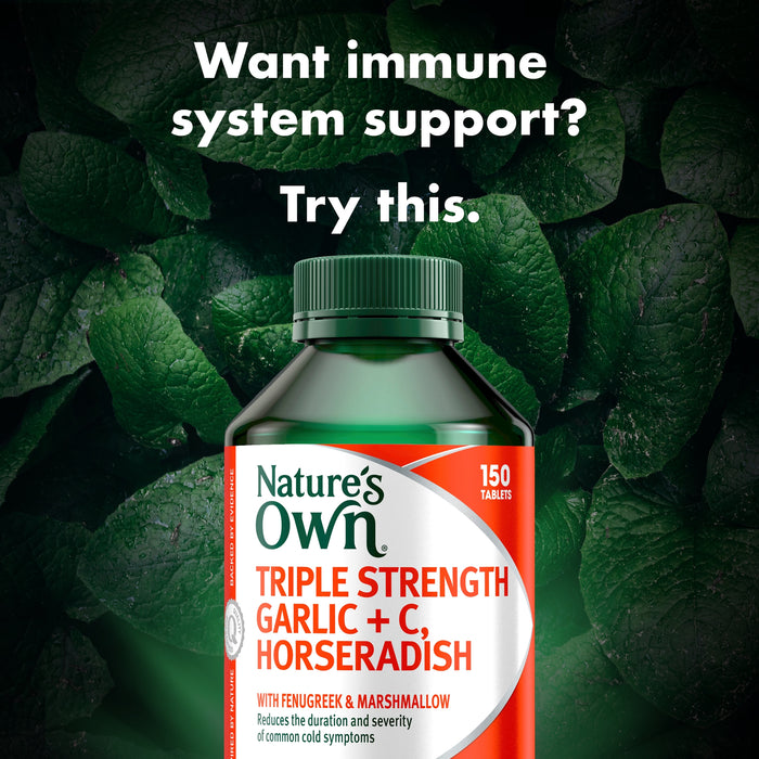 Nature's Own Triple Strength Garlic, C, Horseradish 150 Tablets