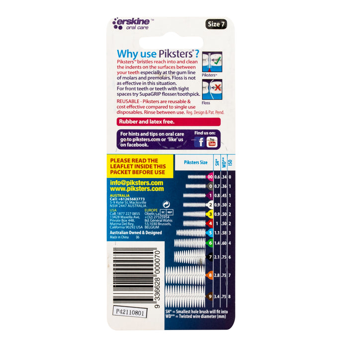 Piksters Size 7 Black 10 Pack.