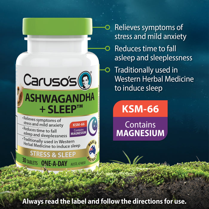 Caruso's Ashwagandha + Sleep Tablets 30