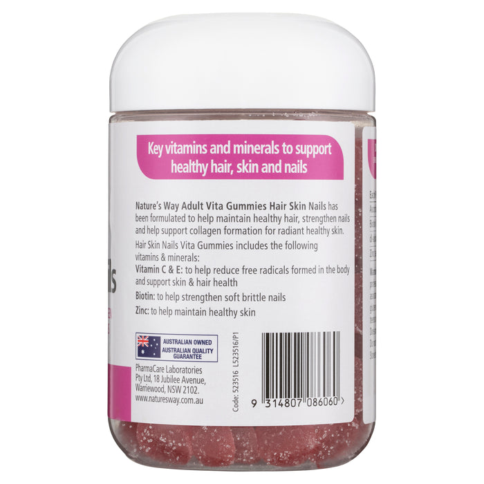 Nature's Way Hair Skin Nails 150 Adult Vita Gummies