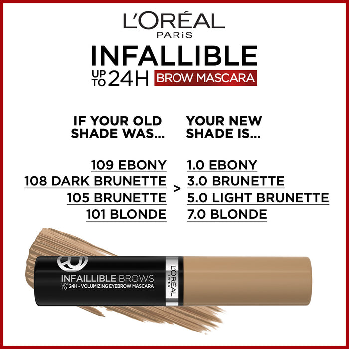 L'Oreal Paris Infallible 24H Brow Mascara 5.0 Light Brunette