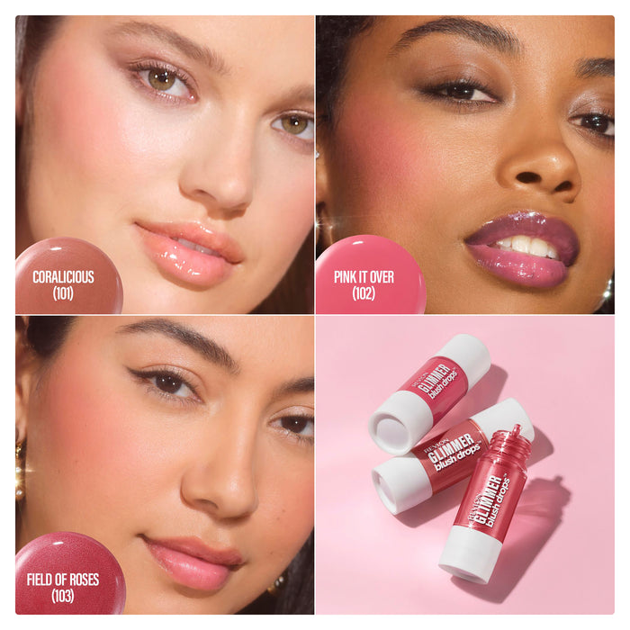 Revlon Glimmer Blush Drops Field Of Roses