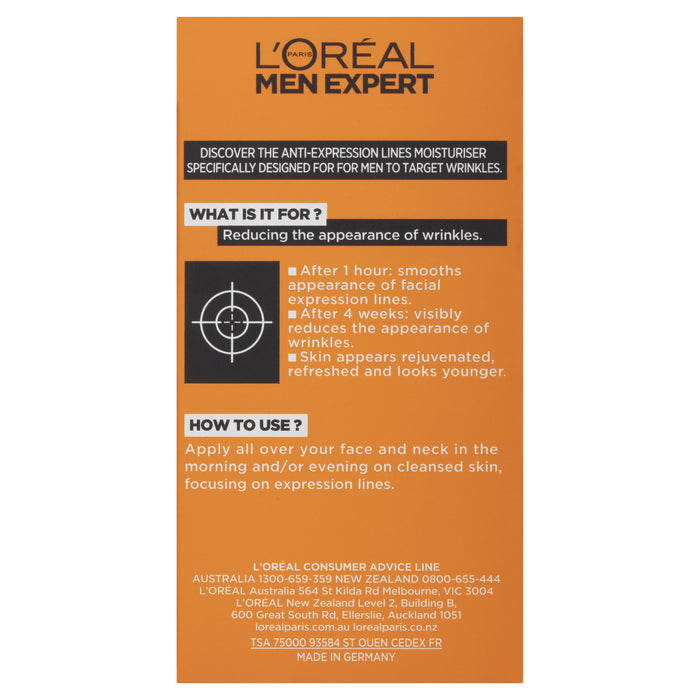 L'Oreal Men Erase Wrinkles Moist 50ml.