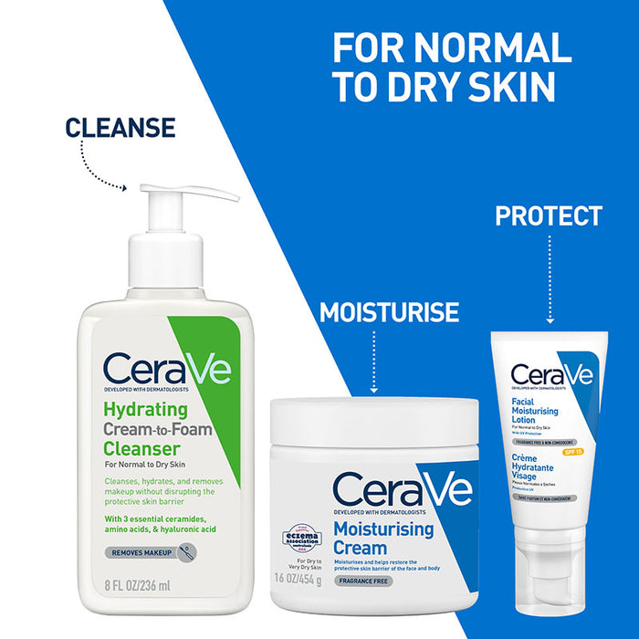 CeraVe Hydrating Cream-to-Foam Cleanser 236ml.