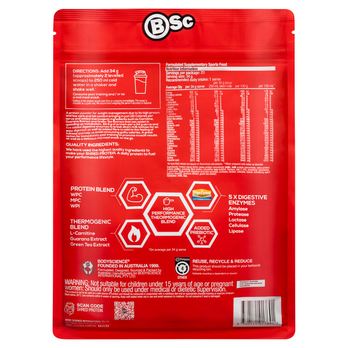 BSC Shred Protein Salted Caramel 800g