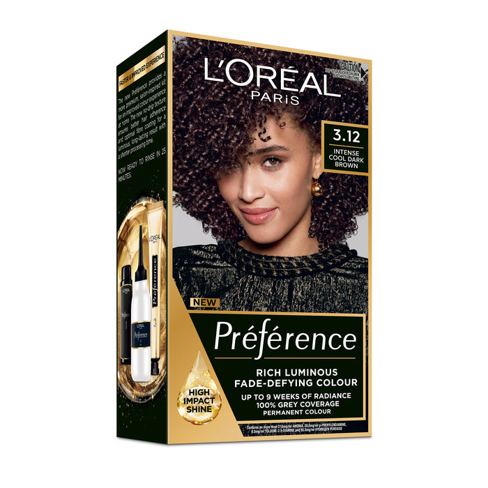 L'Oreal Preference 3.12 Cool Dark Brown.