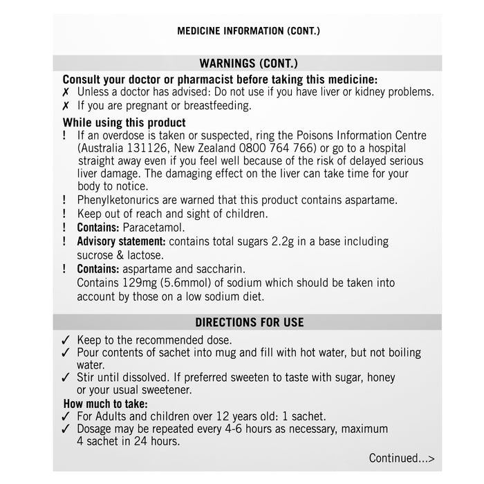 Lemsip Sachets Maximum Strength 10.