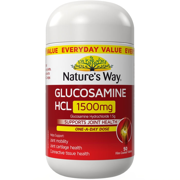 Nature's Way Glucosamine HCL 1500mg 50 Tablets