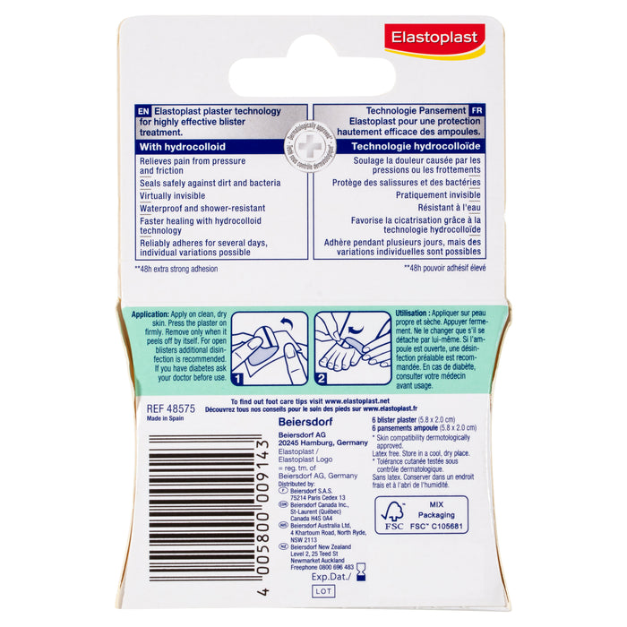 Elastoplast SOS Blister Plaster Small 6