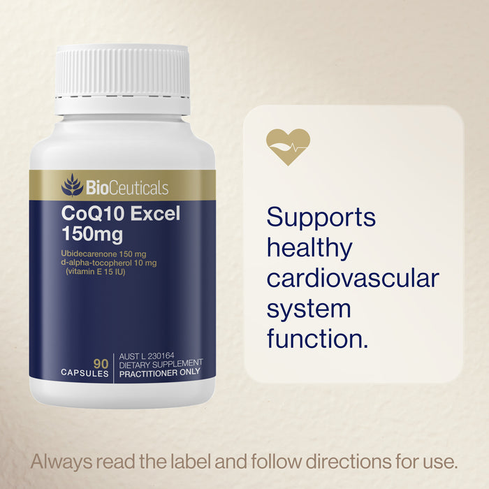 Bioceuticals Coq10 Excel 150mg 90 Soft Capsules