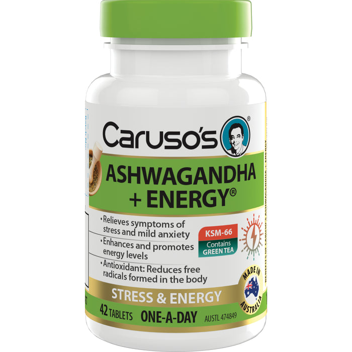 Caruso's Ashwagandha + Energy Tablets 42