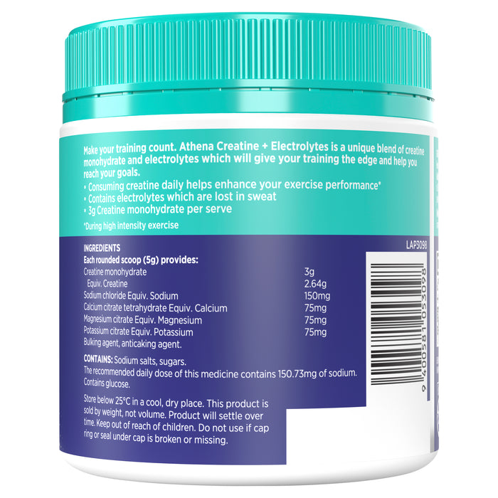 Athena Creatine + Electrolytes for Women 270g