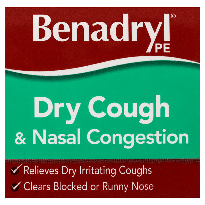Benadryl PE Cough Liquid Dry Cough & Nasal Congestant 200ml