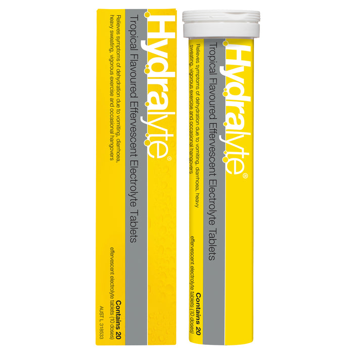 Hydralyte Effervescent Tablets Tropical 20