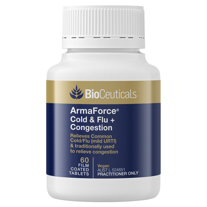Bioceuticals Armaforce Cold & Flu + Congestion 60Tablets