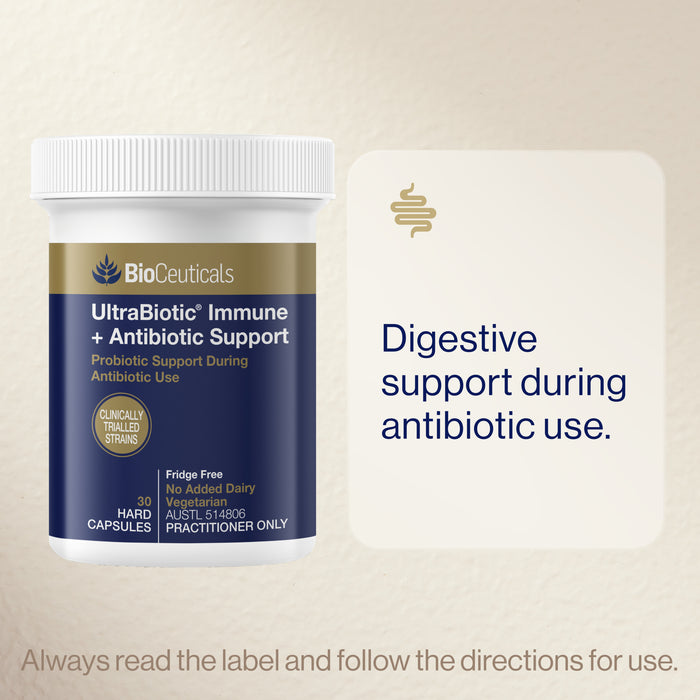Bioceuticals Ultrabiotic Immune  + Antibiotic Support 30Capsules