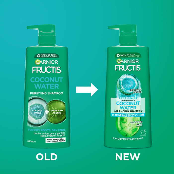 Garnier Fructis Coconut Water Purifying Shampoo 850ml