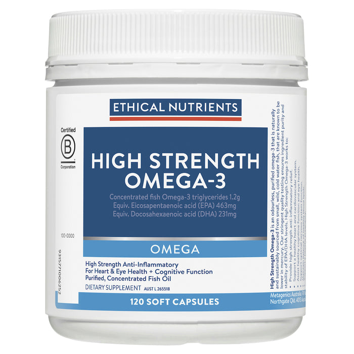 Ethical Nutrients Hi-Strength Fish Oil Capsules 120 Capsules