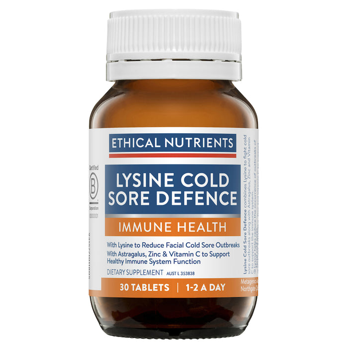 Ethical Nutrients Lysine Viral Cold Sore Defence 30 Tablets