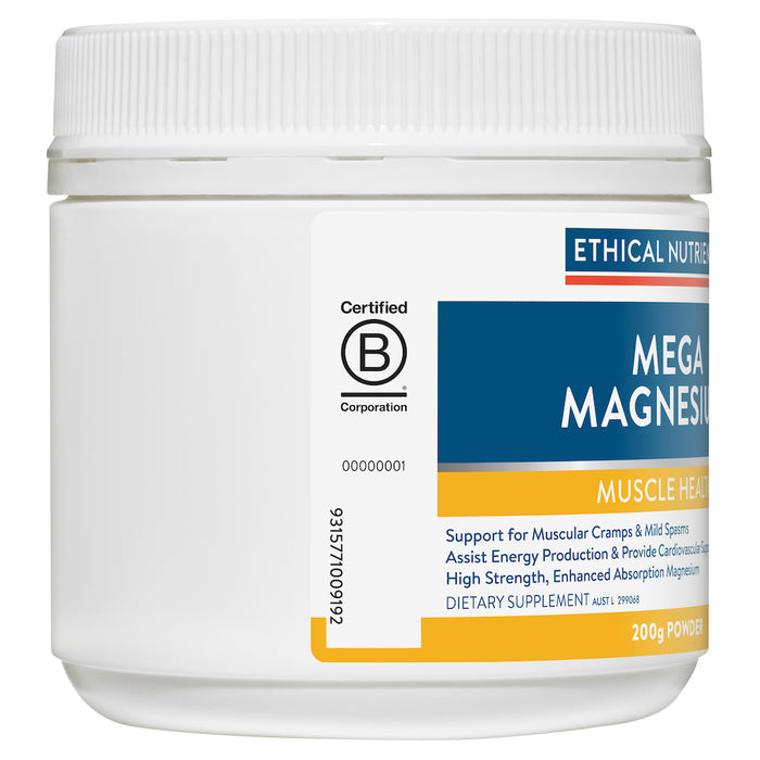 Ethical Nutrients Mega Magnesium Powder Citrus 200g