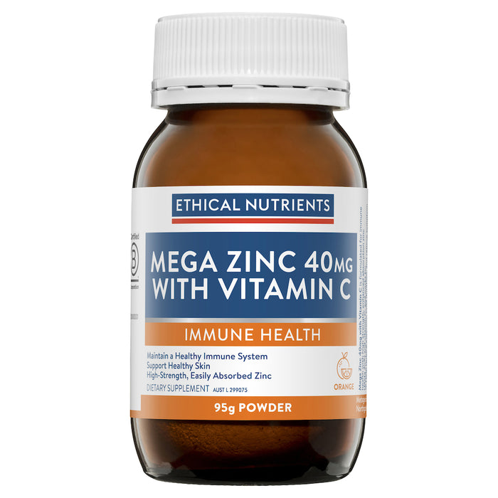 Ethical Nutrients Mega Zinc Powder 40mg Orange 95g