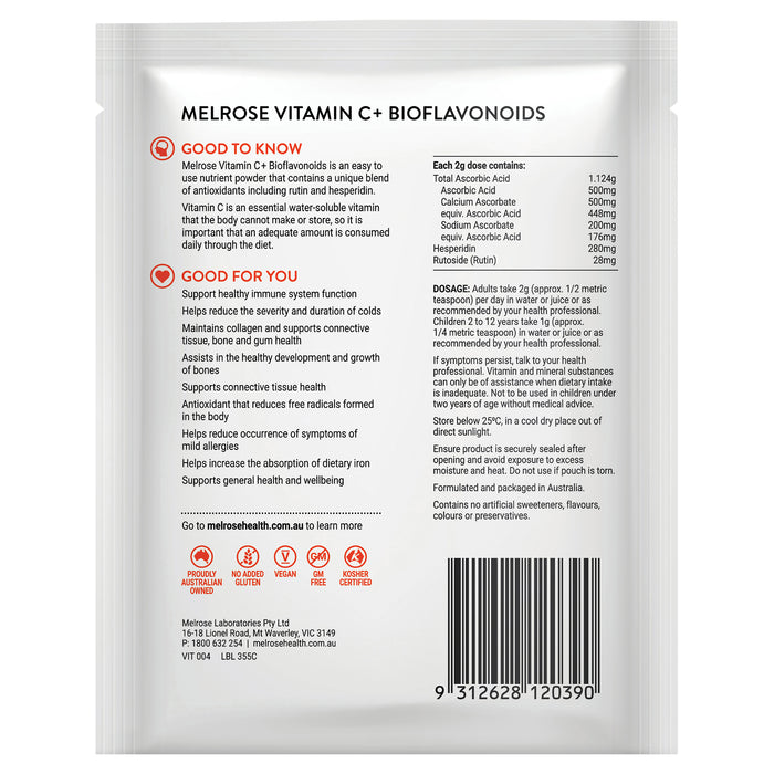 Melrose Vitamin C + Bioflavonoids 100g.