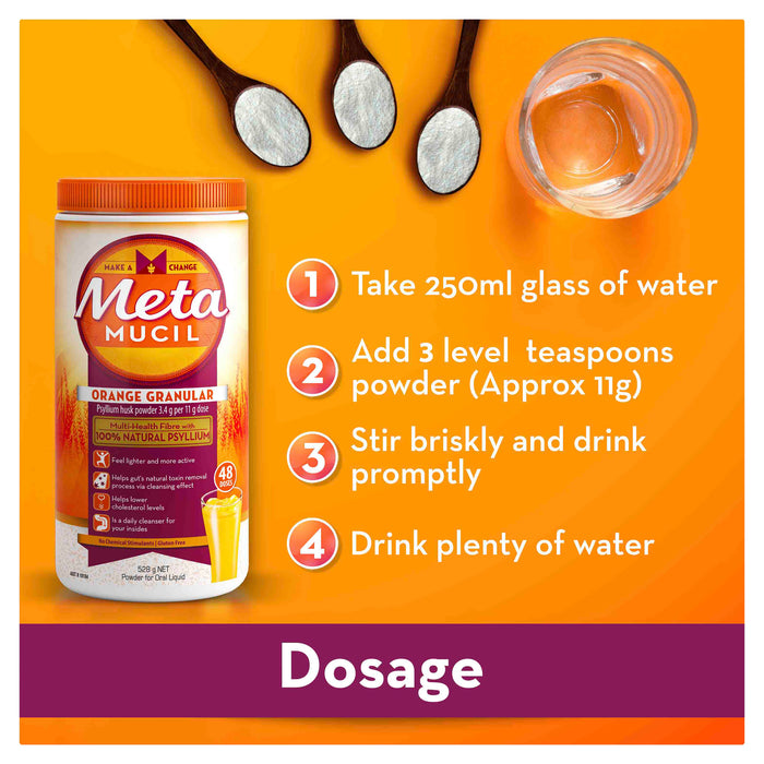 Metamucil Granular Orange 48 Doses 528g