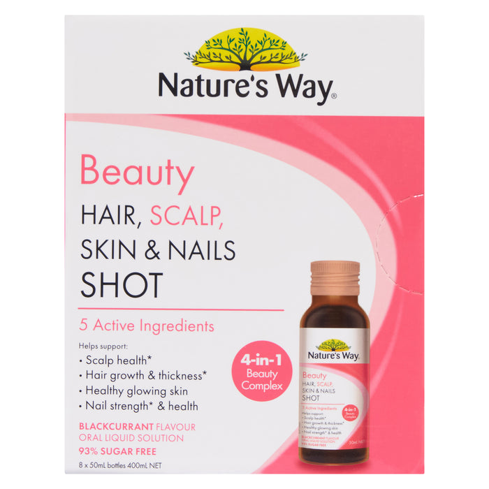 Nature's Way Beauty Hair Scalp Skin Nails Shot 8x50ml