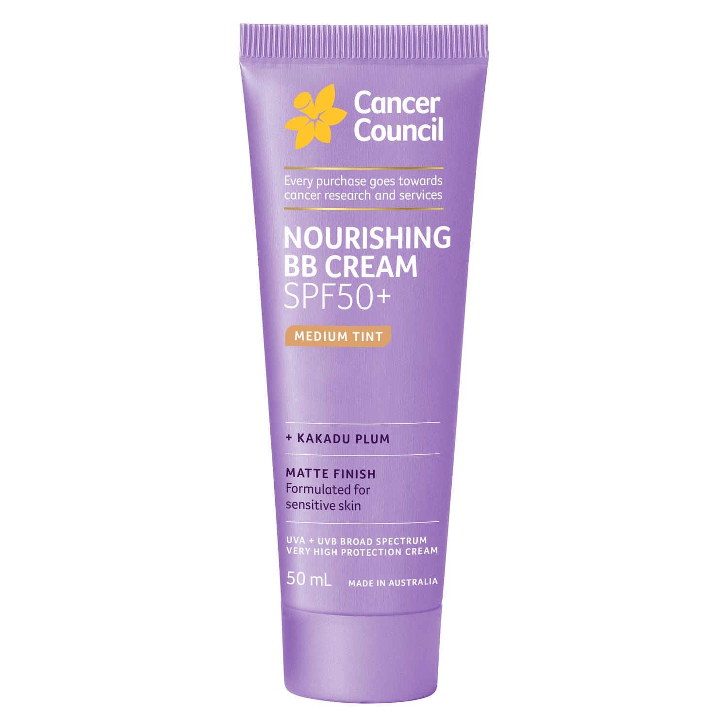 Cancer Council Face Day Wear BB Cream Medium 50+ 50ml.