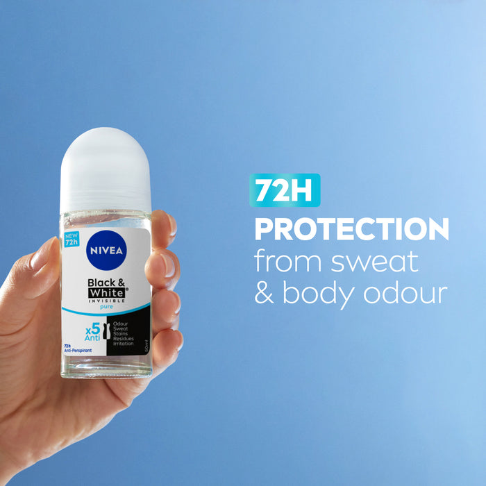 Nivea Women Deodorant Black & White Pure Roll On 50ml.