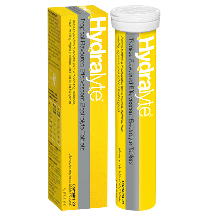 Hydralyte Effervescent Tablets Tropical 20