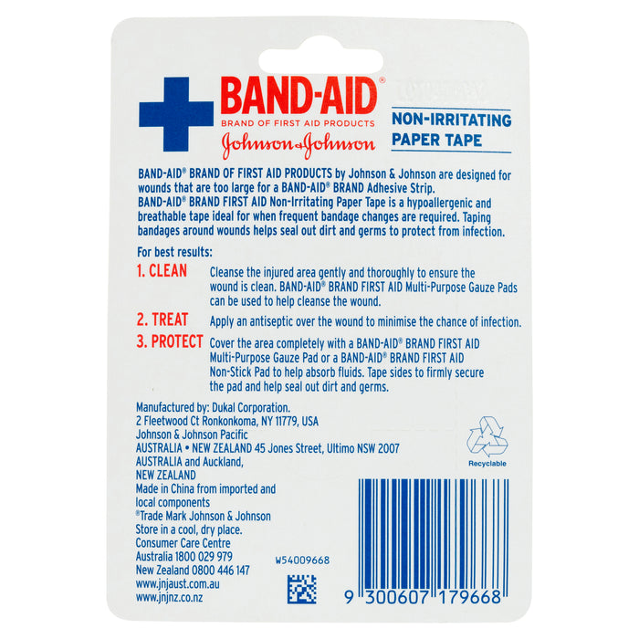 Band-Aid First Aid Paper Tape 9.1m