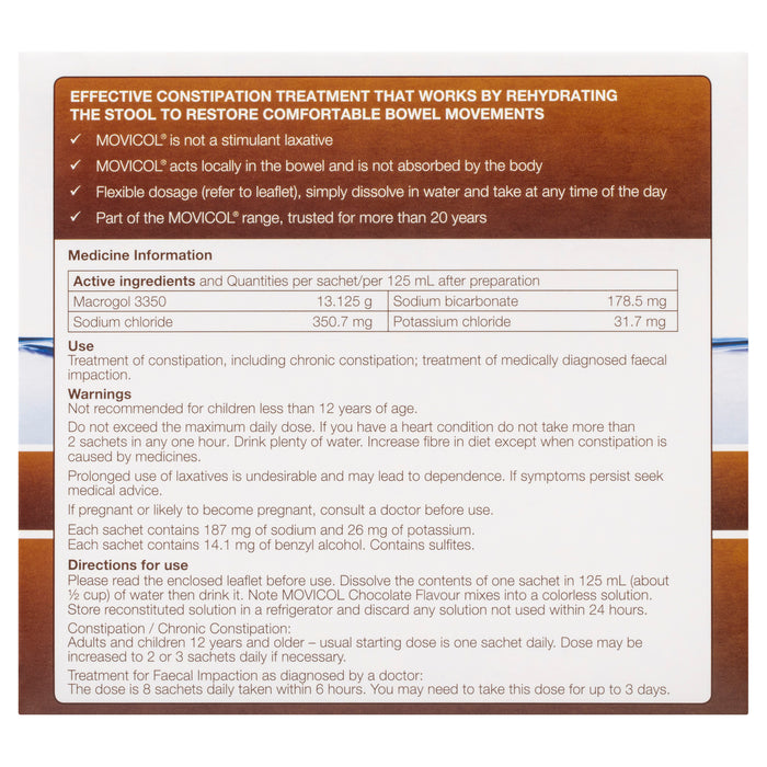 Movicol Sachets Chocolate 30