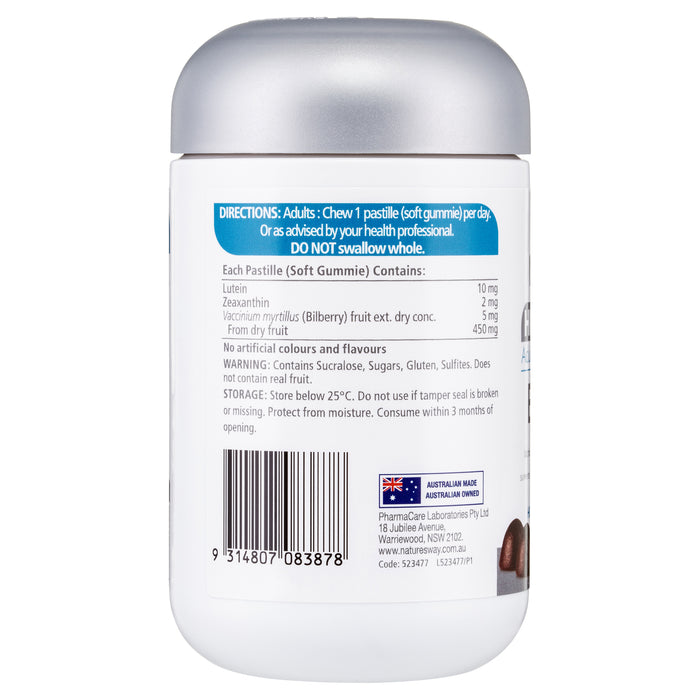Nature's Way Adult Vita Gummies High Strength Eye Health 60 Blackberry Flavoured Pastilles