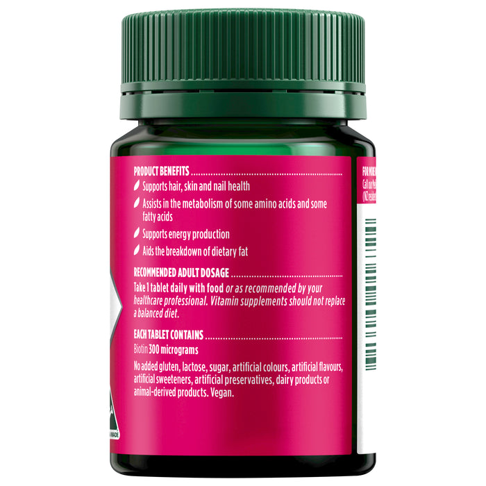 Nature's Own Biotin 300mcg 100 Tablets.