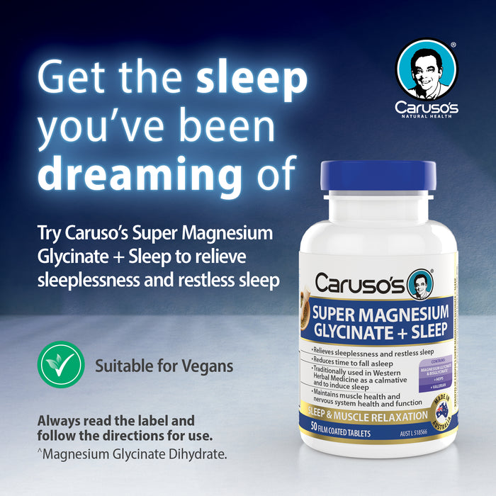 Caruso's Super Magnesium  Glycinate + Sleep Tablets 50