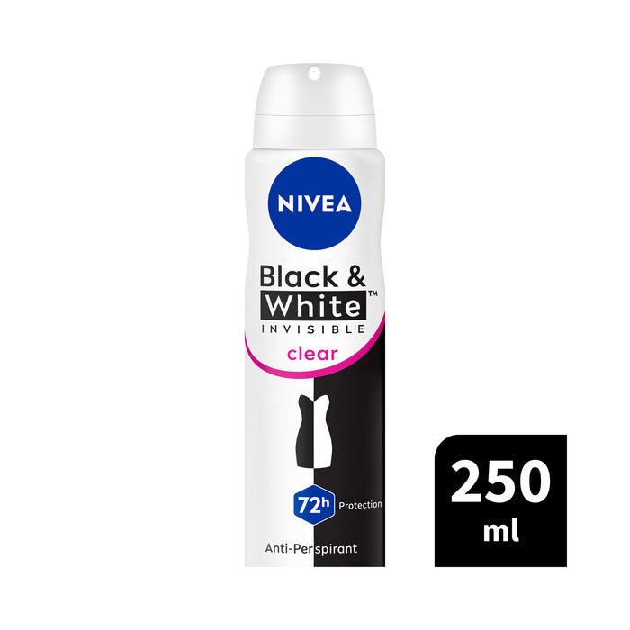 Nivea Women Deodorant Black & White Clear Aerosol 250ml.