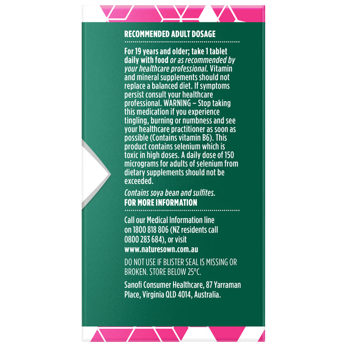 Nature's Own Body Fuel Women Multivitamin 60 Tablets.