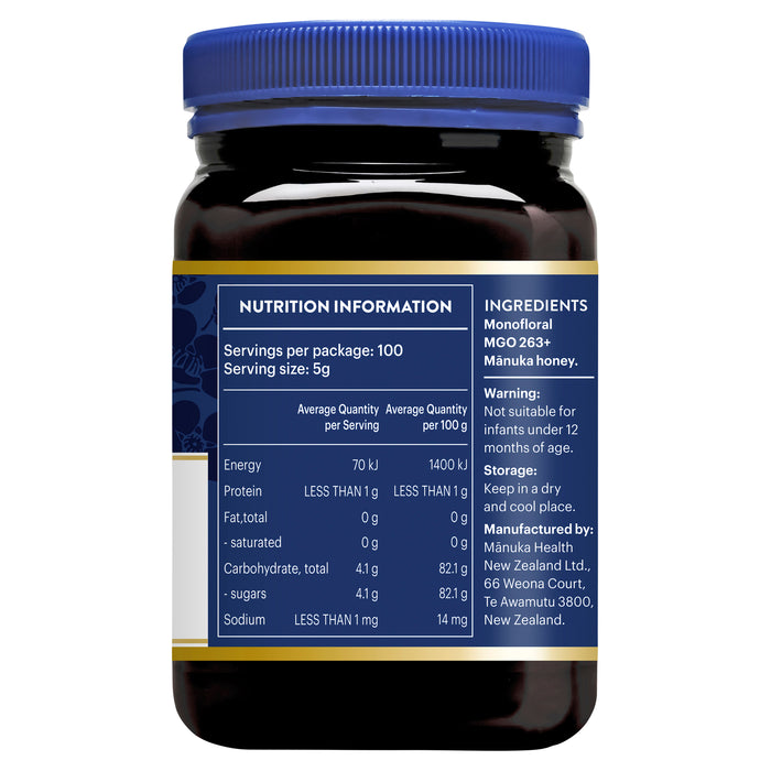 Manuka Health Manuka Honey MGO 263+ UMF 10 500g  (NOT For sale in WA)