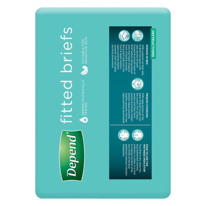 Depend Fitted Brief Medium 10 Pack
