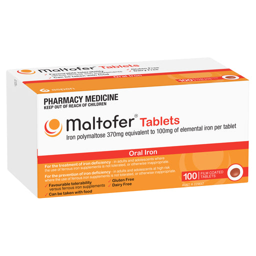 Maltofer 100mg 100 Film Coated Tablets.