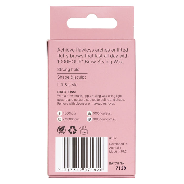 1000 Hour Brow Styling Wax Warm Dark Brown.