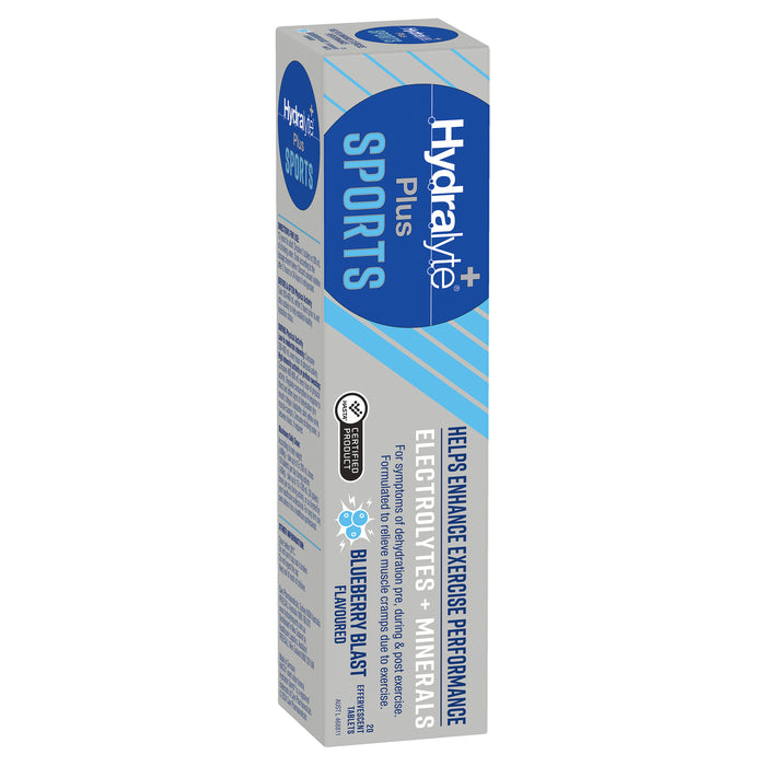Hydralyte Plus Sport Blueberry Blast 20 Effervescent Tablets