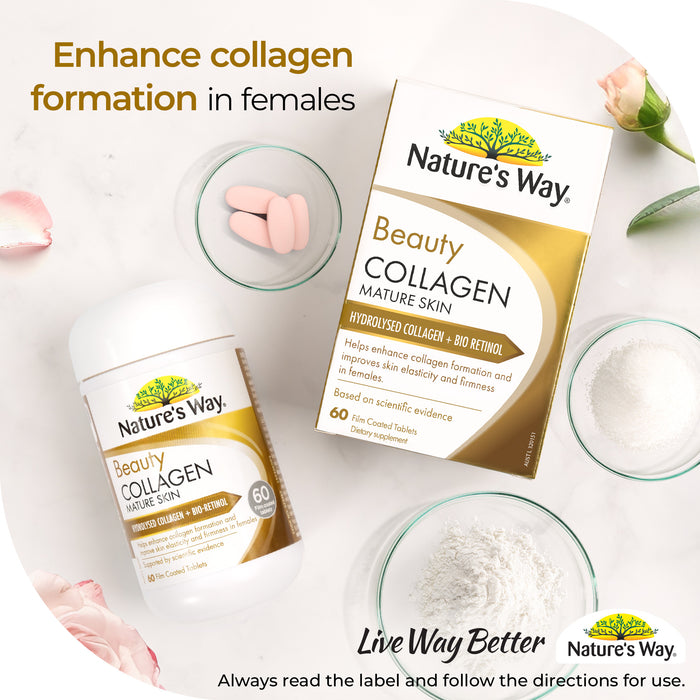 Natures Way Beauty Collagen Mature Skin 60 Tablets