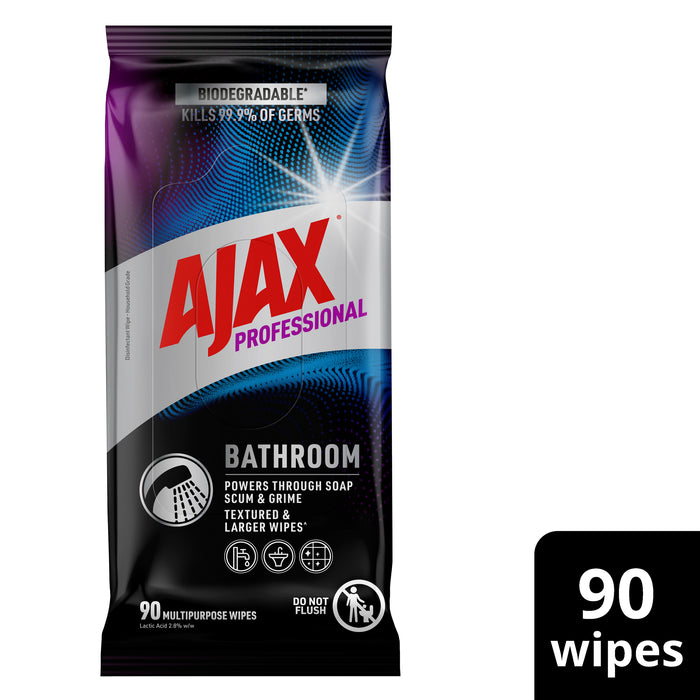 Ajax Bathroom Professional Wipes 90 Pack