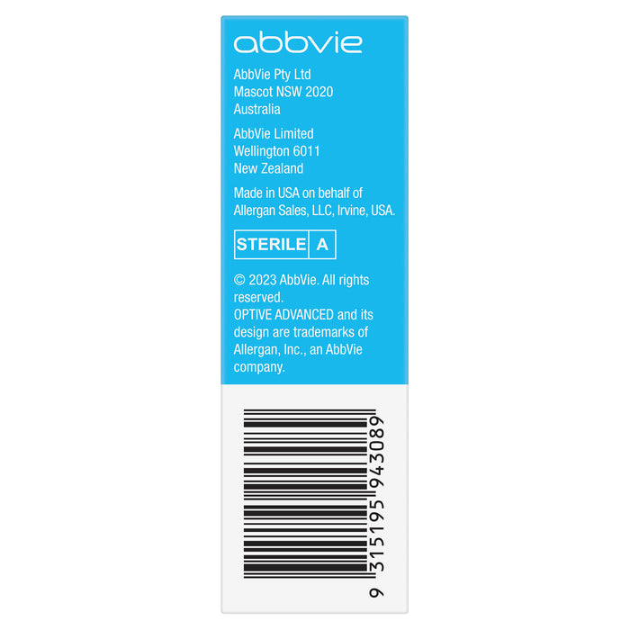 Optive Advanced Eye Drops 15ml