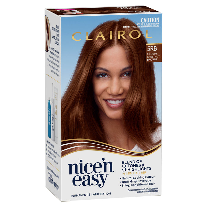 Clairol Nice N Easy 5RB Medium Chestnut Brown.