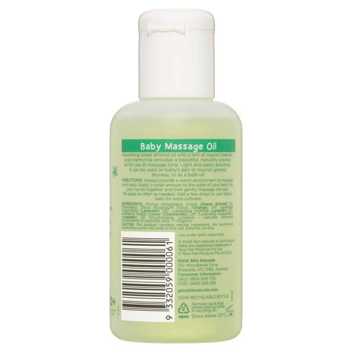 Gaia Natural Baby Baby Massage Oil 125ml.